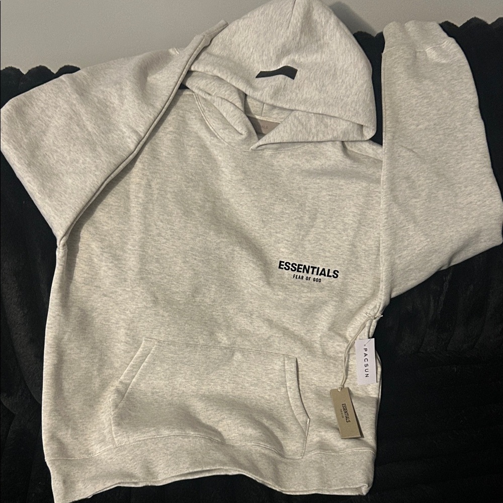 Essentials Light Gray Hoodie Sweater